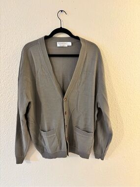 St. Croix Classic 100% Merino Wool Button Cardigan L